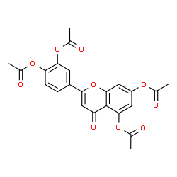ChemSpider 2D Image | 2-(3,4-Diacetoxyphenyl)-4-oxo-4H-chromene-5,7-diyl diacetate | C23H18O10