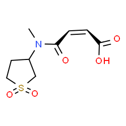 ChemSpider 2D Image | (2Z)-4-[(1,1-Dioxidotetrahydro-3-thiophenyl)(methyl)amino]-4-oxo-2-butenoic acid | C9H13NO5S