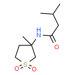 ChemSpider 2D Image | 3-Methyl-N-(3-methyl-1,1-dioxidotetrahydro-3-thiophenyl)butanamide | C10H19NO3S