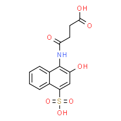 ChemSpider 2D Image | 4-[(2-Hydroxy-4-sulfo-1-naphthyl)amino]-4-oxobutanoic acid | C14H13NO7S