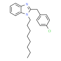 ChemSpider 2D Image | 2-(4-Chlorobenzyl)-1-octyl-1H-benzimidazole | C22H27ClN2