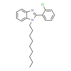 ChemSpider 2D Image | 2-(2-Chlorophenyl)-1-nonyl-1H-benzimidazole | C22H27ClN2