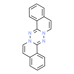 ChemSpider 2D Image | Isoquinolino[1',2':3,4][1,2,4,5]tetrazino[6,1-a]isoquinoline | C18H12N4
