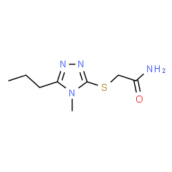 ChemSpider 2D Image | 2-[(4-Methyl-5-propyl-4H-1,2,4-triazol-3-yl)sulfanyl]acetamide | C8H14N4OS