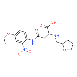 ChemSpider 2D Image | N-(4-Ethoxy-2-nitrophenyl)-N~2~-(tetrahydro-2-furanylmethyl)asparagine | C17H23N3O7