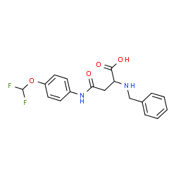 ChemSpider 2D Image | N~2~-Benzyl-N-[4-(difluoromethoxy)phenyl]asparagine | C18H18F2N2O4