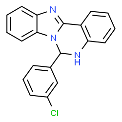 ChemSpider 2D Image | 6-(3-Chlorophenyl)-5,6-dihydrobenzimidazo[1,2-c]quinazoline | C20H14ClN3
