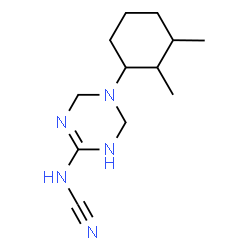 ChemSpider 2D Image | [5-(2,3-Dimethylcyclohexyl)-1,4,5,6-tetrahydro-1,3,5-triazin-2-yl]cyanamide | C12H21N5