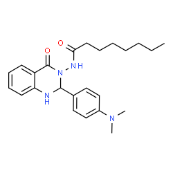 ChemSpider 2D Image | N-{2-[4-(Dimethylamino)phenyl]-4-oxo-1,4-dihydro-3(2H)-quinazolinyl}octanamide | C24H32N4O2
