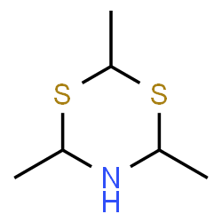 ChemSpider 2D Image | 2,4,6-Trimethyl-1,3,5-dithiazinane | C6H13NS2