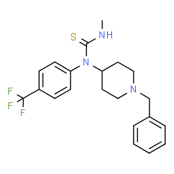 ChemSpider 2D Image | 1-(1-Benzyl-4-piperidinyl)-3-methyl-1-[4-(trifluoromethyl)phenyl]thiourea | C21H24F3N3S