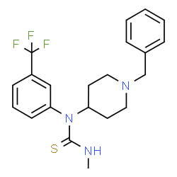 ChemSpider 2D Image | 1-(1-Benzyl-4-piperidinyl)-3-methyl-1-[3-(trifluoromethyl)phenyl]thiourea | C21H24F3N3S