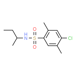 ChemSpider 2D Image | N-sec-Butyl-4-chloro-2,5-dimethylbenzenesulfonamide | C12H18ClNO2S