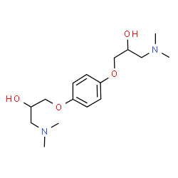 ChemSpider 2D Image | 3,3'-[1,4-Phenylenebis(oxy)]bis[1-(dimethylamino)-2-propanol] | C16H28N2O4