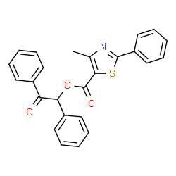 ChemSpider 2D Image | 2-Oxo-1,2-diphenylethyl 4-methyl-2-phenyl-1,3-thiazole-5-carboxylate | C25H19NO3S