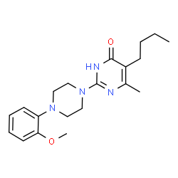 ChemSpider 2D Image | 4-pyrimidinol, 5-butyl-2-[4-(2-methoxyphenyl)-1-piperazinyl]-6-methyl- | C20H28N4O2