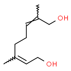 ChemSpider 2D Image | (2Z,6Z)-2,6-Dimethyl-2,6-octadiene-1,8-diol | C10H18O2