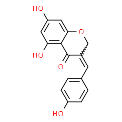 ChemSpider 2D Image | (3Z)-5,7-Dihydroxy-3-(4-hydroxybenzylidene)-2,3-dihydro-4H-chromen-4-one | C16H12O5