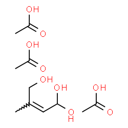 ChemSpider 2D Image | (2Z)-3-Methyl-2-butene-1,1,4-triol - acetic acid (1:3) | C11H22O9