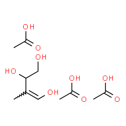 ChemSpider 2D Image | (3Z)-3-Methyl-3-butene-1,2,4-triol - acetic acid (1:3) | C11H22O9