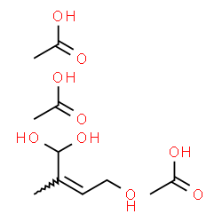 ChemSpider 2D Image | (2Z)-2-Methyl-2-butene-1,1,4-triol - acetic acid (1:3) | C11H22O9