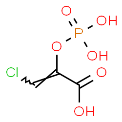 ChemSpider 2D Image | (2Z)-3-Chloro-2-(phosphonooxy)acrylic acid | C3H4ClO6P