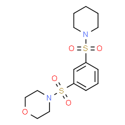 ChemSpider 2D Image | 4-{[3-(1-Piperidinylsulfonyl)phenyl]sulfonyl}morpholine | C15H22N2O5S2