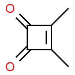 ChemSpider 2D Image | 3,4-Dimethyl-3-cyclobutene-1,2-dione | C6H6O2