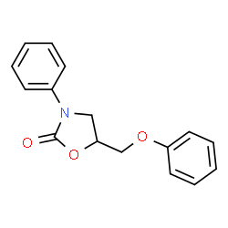 ChemSpider 2D Image | 3-Phenyl-5-phenoxymethyl-2-oxazolidone | C16H15NO3