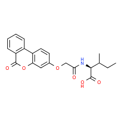 ChemSpider 2D Image | N-{[(6-Oxo-6H-benzo[c]chromen-3-yl)oxy]acetyl}-L-isoleucine | C21H21NO6