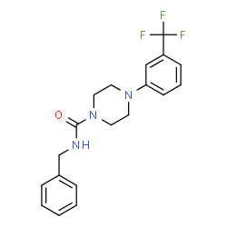ChemSpider 2D Image | N-Benzyl-4-[3-(trifluoromethyl)phenyl]-1-piperazinecarboxamide | C19H20F3N3O