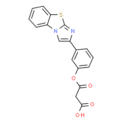 ChemSpider 2D Image | 3-[3-(Imidazo[2,1-b][1,3]benzothiazol-2-yl)phenoxy]-3-oxopropanoic acid | C18H12N2O4S
