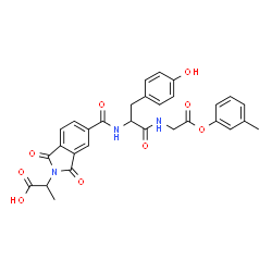 ChemSpider 2D Image | 3-Methylphenyl N-{[2-(1-carboxyethyl)-1,3-dioxo-2,3-dihydro-1H-isoindol-5-yl]carbonyl}tyrosylglycinate | C30H27N3O9