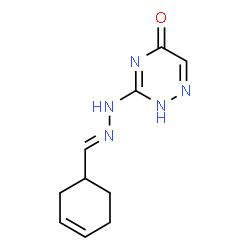 ChemSpider 2D Image | 3-[(2E)-2-(3-Cyclohexen-1-ylmethylene)hydrazino]-1,2,4-triazin-5(2H)-one | C10H13N5O