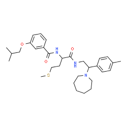 ChemSpider 2D Image | N-[1-{[2-(1-Azepanyl)-2-(4-methylphenyl)ethyl]amino}-4-(methylsulfanyl)-1-oxo-2-butanyl]-3-isobutoxybenzamide | C31H45N3O3S