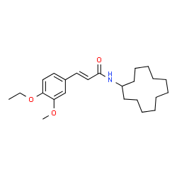 ChemSpider 2D Image | (2E)-N-Cyclododecyl-3-(4-ethoxy-3-methoxyphenyl)acrylamide | C24H37NO3