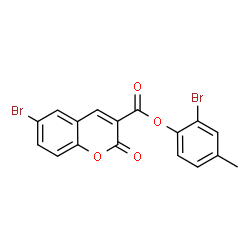 ChemSpider 2D Image | 2-Bromo-4-methylphenyl 6-bromo-2-oxo-2H-chromene-3-carboxylate | C17H10Br2O4