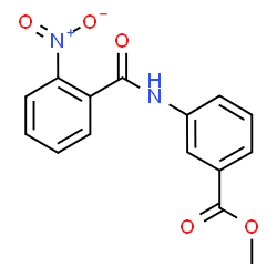 ChemSpider 2D Image | Methyl 3-[(2-nitrobenzoyl)amino]benzoate | C15H12N2O5