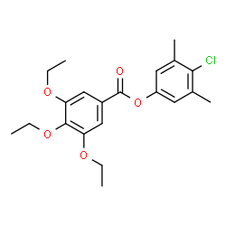 ChemSpider 2D Image | 4-Chloro-3,5-dimethylphenyl 3,4,5-triethoxybenzoate | C21H25ClO5