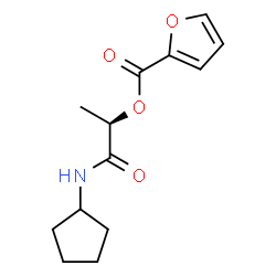 ChemSpider 2D Image | (2R)-1-(Cyclopentylamino)-1-oxo-2-propanyl 2-furoate | C13H17NO4