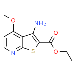 ChemSpider 2D Image | Ethyl 3-amino-4-methoxythieno[2,3-b]pyridine-2-carboxylate | C11H12N2O3S
