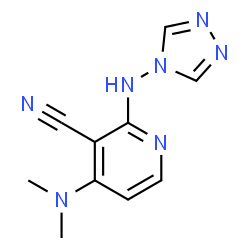 ChemSpider 2D Image | 4-(Dimethylamino)-2-(4H-1,2,4-triazol-4-ylamino)nicotinonitrile | C10H11N7