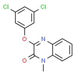 ChemSpider 2D Image | 3-(3,5-Dichlorophenoxy)-1-methyl-2(1H)-quinoxalinone | C15H10Cl2N2O2