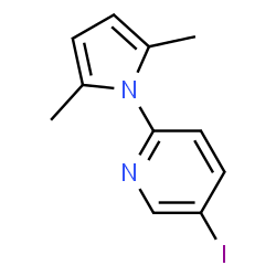 ChemSpider 2D Image | 2-(2,5-Dimethyl-1H-pyrrol-1-yl)-5-iodopyridine | C11H11IN2
