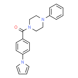 ChemSpider 2D Image | (4-Phenyl-1-piperazinyl)[4-(1H-pyrrol-1-yl)phenyl]methanone | C21H21N3O