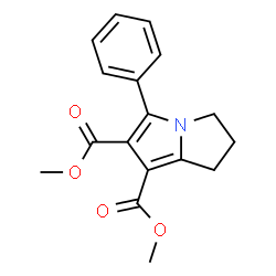 ChemSpider 2D Image | Dimethyl 5-phenyl-2,3-dihydro-1H-pyrrolizine-6,7-dicarboxylate | C17H17NO4