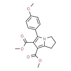 ChemSpider 2D Image | Dimethyl 5-(4-methoxyphenyl)-2,3-dihydro-1H-pyrrolizine-6,7-dicarboxylate | C18H19NO5