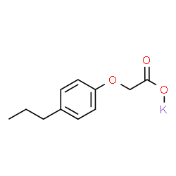 ChemSpider 2D Image | Potassium (4-propylphenoxy)acetate | C11H13KO3