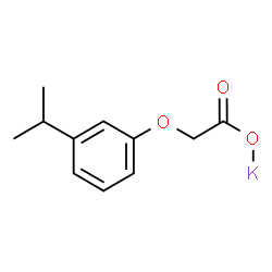 ChemSpider 2D Image | Potassium (3-isopropylphenoxy)acetate | C11H13KO3