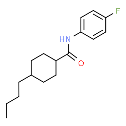ChemSpider 2D Image | 4-Butyl-N-(4-fluorophenyl)cyclohexanecarboxamide | C17H24FNO